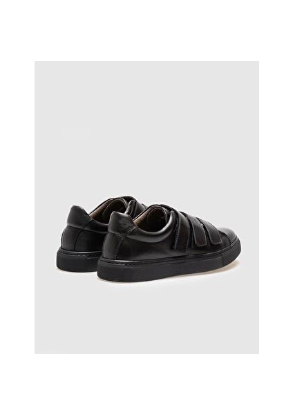 Siyah Erkek Deri Sneaker 28542 modelleri