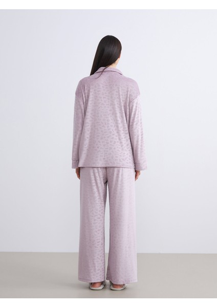 Yeni Sezon Gömlek Yaka Kadife Kadın Pijama Takımı fırsatları