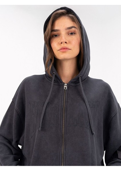 Cool Relax Wmn Antrasit Kadın Full Zip Kapişonlu Sweatshirt modelleri