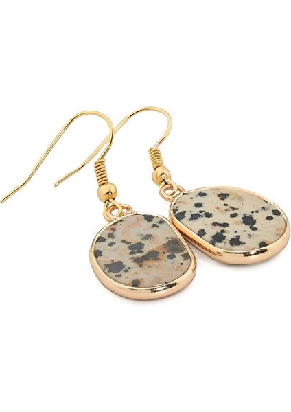 Aria Doğal Taş Leopar Küpe