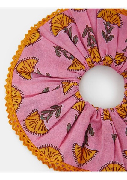 Çiçek Baskılı Saç Lastiği Pembe fiyatları