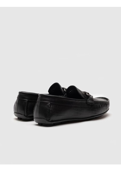 Hakiki Deri Siyah Erkek Loafer modelleri