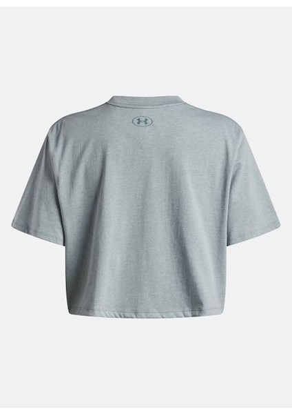 1389721-587-UA Rival Ss Mavi Bisiklet Crop Düz Kadın T-Shirt fırsatları