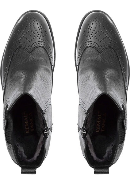 Erkek Hakiki Deri Siyah Floter Klasik Bot indirimleri