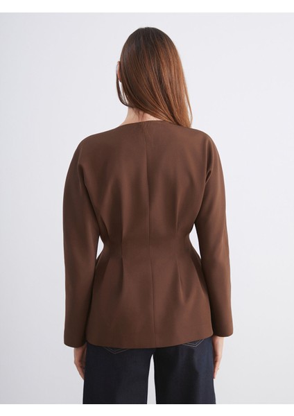 Yeni Sezon V Yaka Peplum Kadın Ceket fırsatları