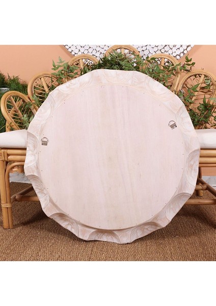 Lotus Teak Wood Tik Ağacı Yuvarlak Ayna 76X7 cm fırsatları