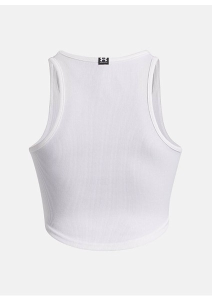 1389798-100-UA Rival Rib Tank Beyaz Kadın Normal Atlet fırsatları