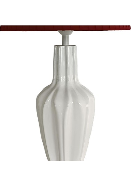 Bety Beyaz Polyester Abajur modelleri