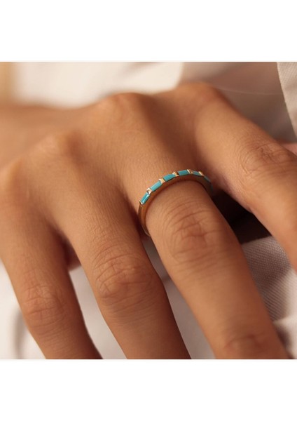 Yarım Tur Firuze Yüzük modelleri