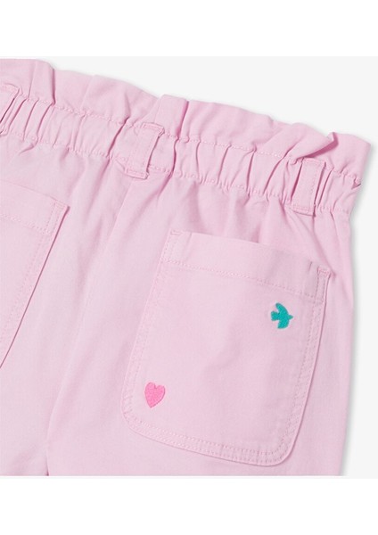 Kız Çocuk Lastikli Bel Gabardin Şort fırsatları