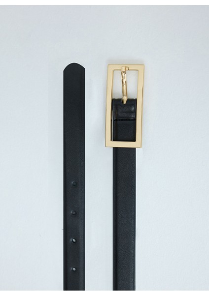 Siyah Rou Gold Tokalı Ince Kemer modelleri