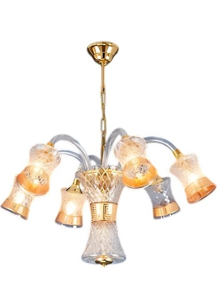 Etoile Altı Kollu Cam Avize