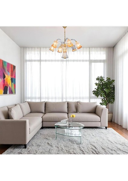 Etoile Altı Kollu Cam Avize fiyatları