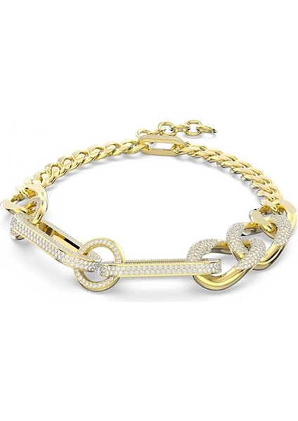 5642605 Swarovski Kolye Dextera:pave,mixed Links, Large White Gold Tone Plated