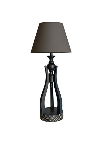 Nethe Dama Desen Koyu Yeşil Abajur