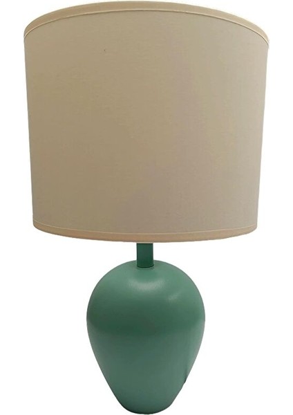 Minimal Polyester Abajur Turkuaz