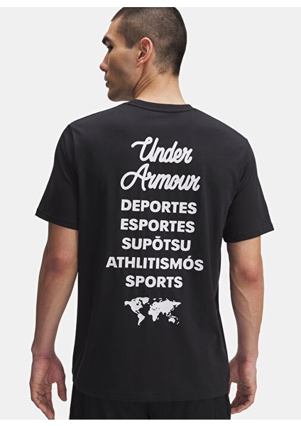 6004143-001-UA 60/40S Sports Wm Ss Siyah Bisiklet Normal Düz Erkek T-Shirt fiyatları