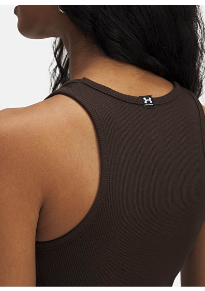 1389798-246-UA Rival Rib Tank Kahverengi Kadın Normal Atlet modelleri