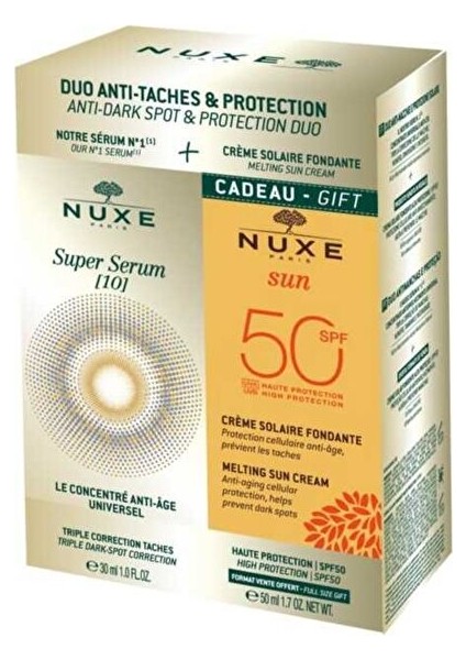 Super Serum 10 30ML + Nuxe Sun Cream For Face SPF50 50ML Set