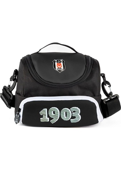 Beşiktaş Lisanslı 1903 Baskılı Erkek Çocuk Okul Beslenme Çantası - 25345 - Siyah