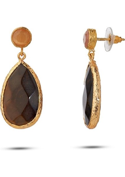 Tiva Doğal Taş Kahverengi Küpe fiyatları