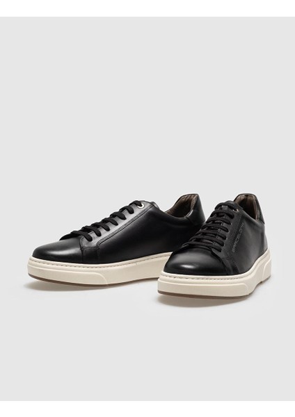 Siyah Erkek Deri Sneaker 28585 fırsatları