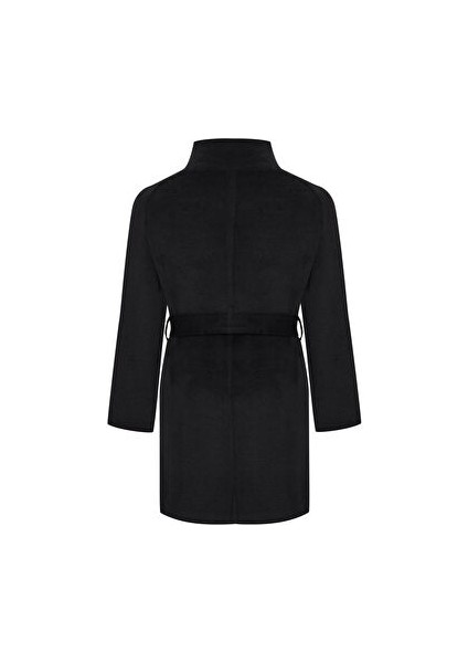 P By Paltoı Siyah Kadın Standart Düz Kaban 3895 fiyatları