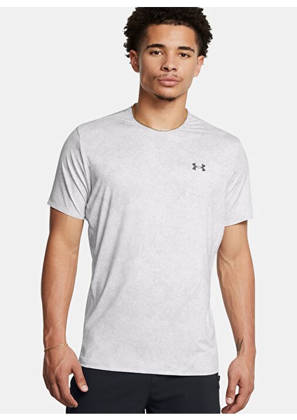 1383669-014 Vanish Elite Vent Prtd Gri Yuvarlak Yaka Normal Kalıp Erkek T-Shirt