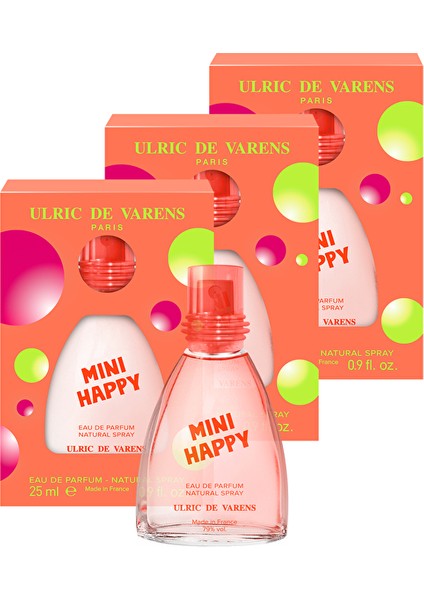 Mini Happy Meyvemsi Kadın Parfüm Edp 3'lü Set 3X25 ml