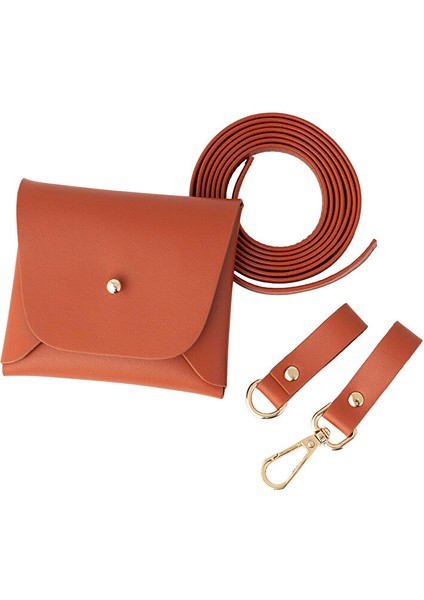 Elma Derisi Turuncu Mini Kemer Cantası