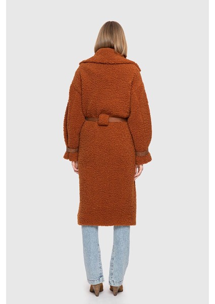 Suni Kürk Oversize Tütün Kaban modelleri