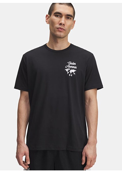6004143-001-UA 60/40S Sports Wm Ss Siyah Bisiklet Normal Düz Erkek T-Shirt