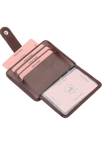 Hakiki Deri Bol Kart Bölmeli Patlı Unisex Kartlık - Kahverengi modelleri