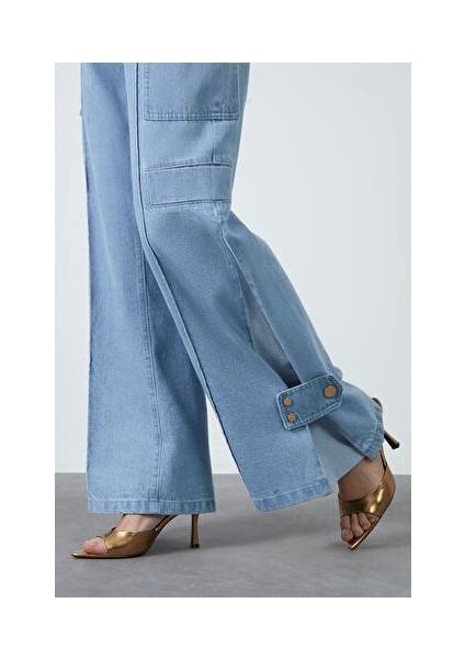 Cep Detaylı Mavi Jean Pantolon fırsatları