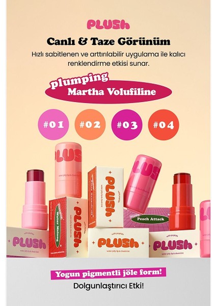 Plush Jelly Yanak ve Dudak Renklendirici Jel Tint Elensilia Plush Blush And Lip fırsatları