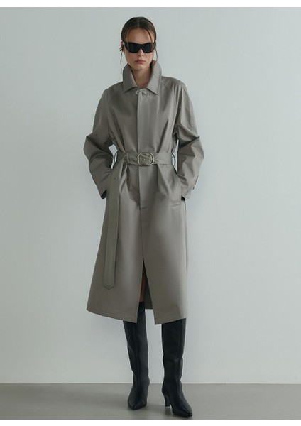 Ekru Kadın Normal Trençkot 418136668 R016
