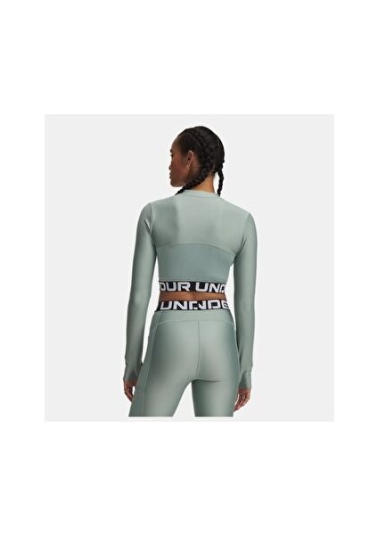 Kadın Ua Heatgear Rib 1/4 Fermuarlı Uzun Kollu Tişört 1388692-348 fiyatları