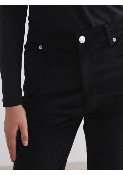 Yeni Sezon Dar Fit Ispanyol Paça Kadife Kadın Pantolon modelleri