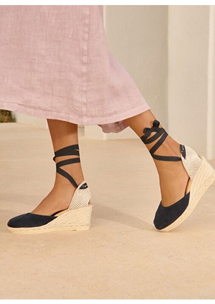 Lacivert Kadın Deri Espadril 1.5 Wl modelleri