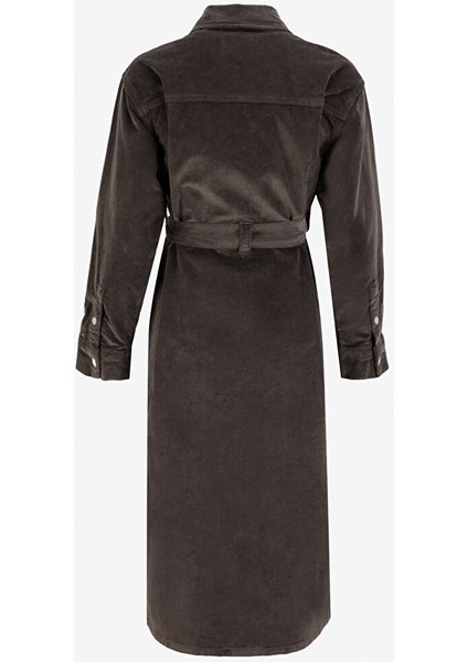 Koyu Gri Kadın Gömlek Elbise DT10906 fiyatları