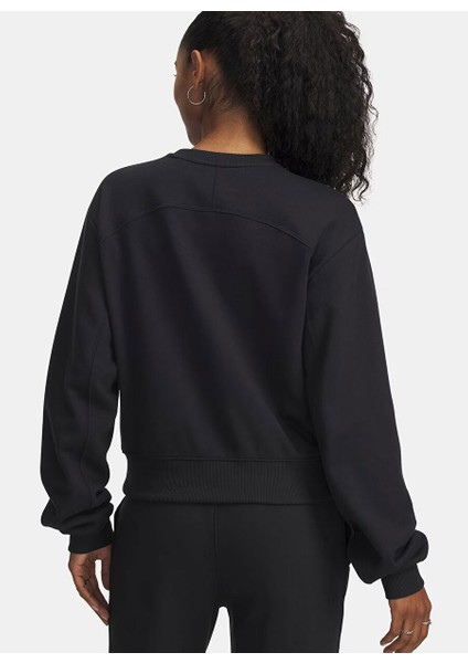 6003675-004-UA Icon Vida Flc Crew Siyah Kadın Crop Sweatshirt fiyatları