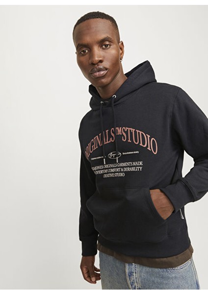 Siyah Erkek Kapüşon Loose Fit Sweatshirt 12265823_JORFREDERIKSBERG Margate S fiyatları
