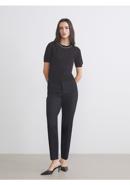 Yeni Sezon Bisiklet Yaka Taşlı Kadın Triko Kazak fiyatları