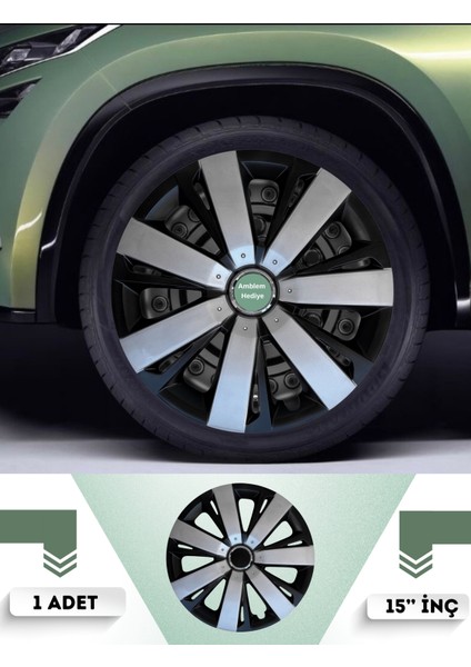 Renault Clio Iv 15 Inç Jant Kapağı Çift Renk (Amblemli 1-Adet Kapak) 303