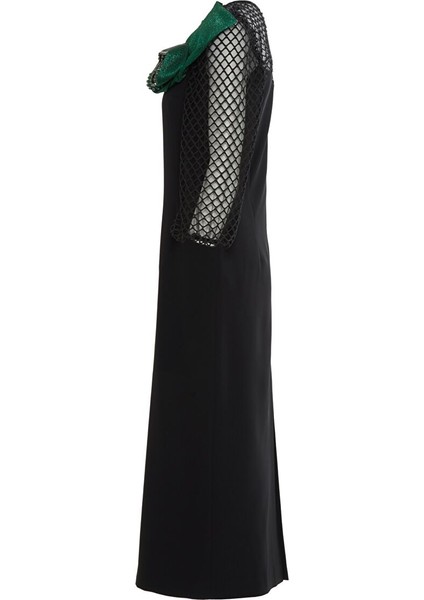 Gül Broşlu File Detaylı Abiye Elbise fiyatları