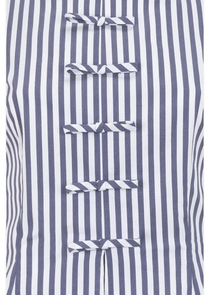 Ince Askılı Şerit Desenli Pamuklu Bluz modelleri