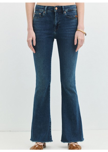 Brıdge Skinny Flare Fit Koyu Indigo Kadın Jean Pantolon modelleri