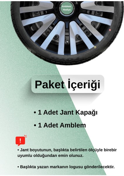 Peugeot 107 14 Inç Jant Kapağı Çift Renk (Amblemli 1-Adet Kapak) 307 fiyatları