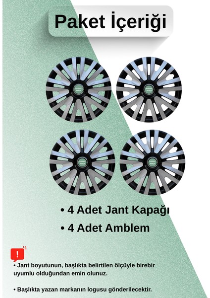 Hyundai Getz 14 Inç Jant Kapağı Çift Renk (Amblemli 4-Adet Kapak) 307 fiyatları