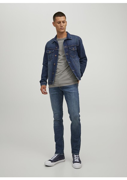 Lacivert Erkek Dar Paça Slim Fit Denim Pantolon 12223628_JJIGLENN Jjıfox Jos 547 50 fiyatları